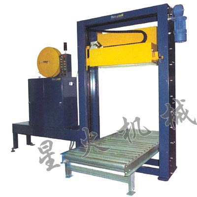 頂捆穿箭式托盤全自動(dòng)封箱打包機(jī)